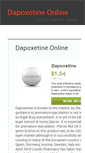 Mobile Screenshot of dapoxetineonline.biz